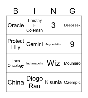 Trivia Bingo Card