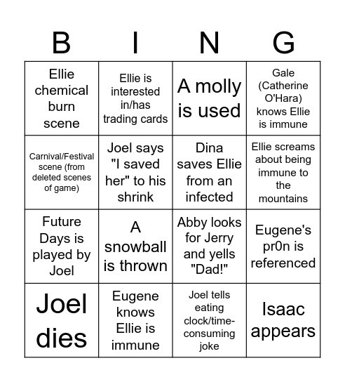 250413 Test 2 Bingo Card