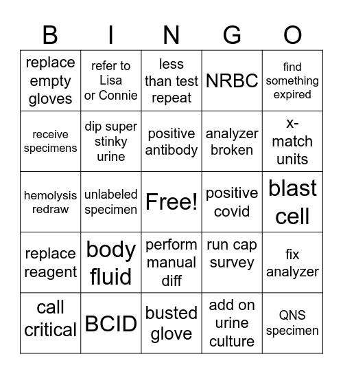 techs Bingo Card