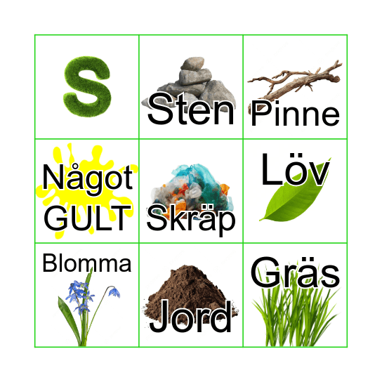 Natur-bingo Card