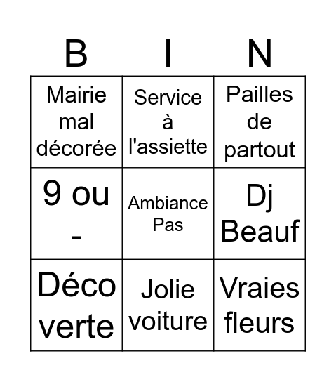 Stella Champêtre & Authentique Bingo Card