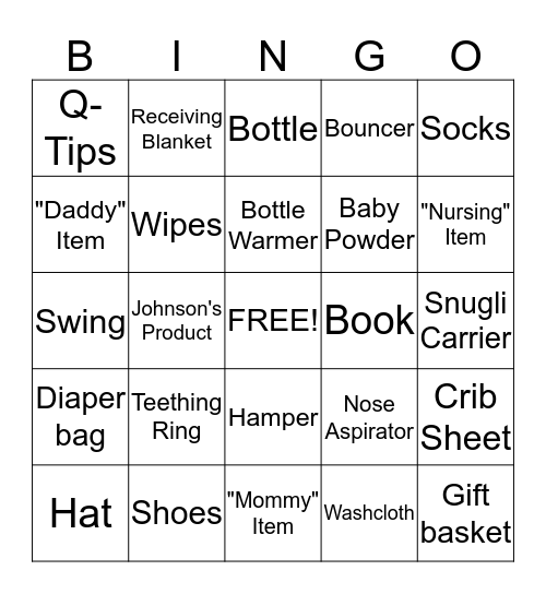 Safari Gift BINGO! Bingo Card
