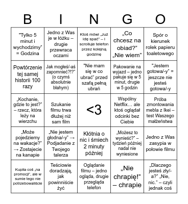 Klaudia i Bartek Bingo Card