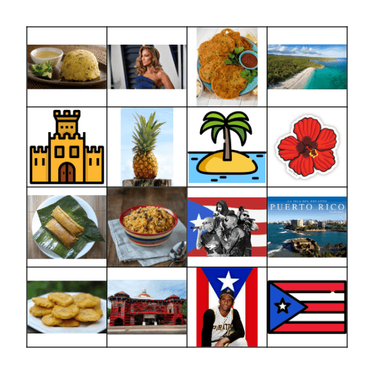 Puerto Rico Bingo Card