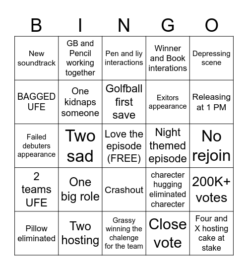 Tpot 17 bingo Card