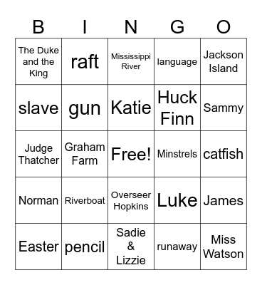 James Bingo Card