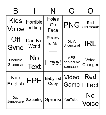 Reacting To Fake Anti Piracy Screens Bingo Card