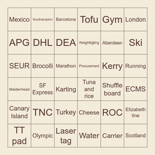 Carol’s Farewell Bingo🎊 Bingo Card