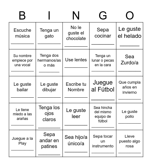 ¿Nos conocemos? Bingo Card