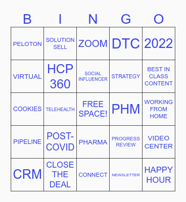 Sales Meeting Bingo Card