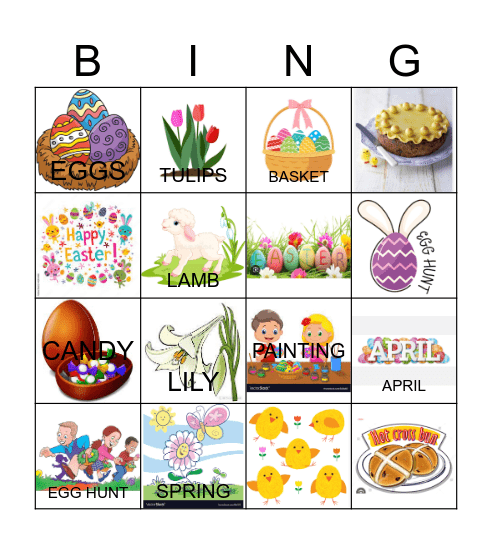 Easter BINGO Card