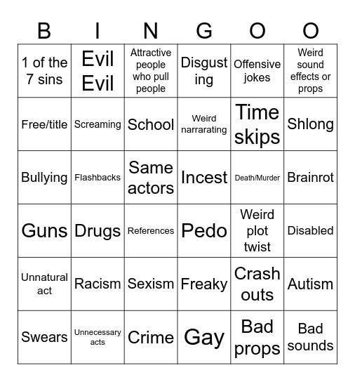 TUntitled Bingo Card