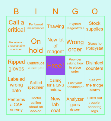 Lab Week 2025 Bingo Card