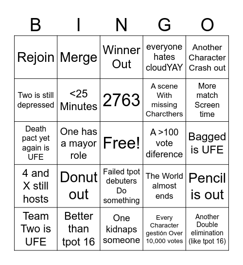 Tpot 17 Bingo Card