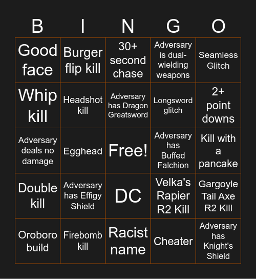 DS1 Invasion Bingo Card
