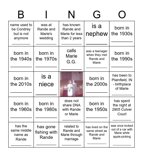 Find Someone Who... Bingo Card