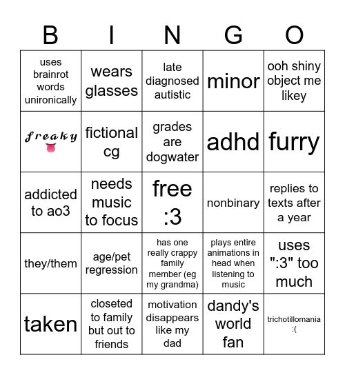 how similar are we?? Bingo Card