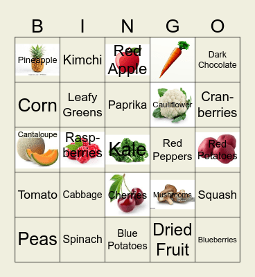 🌈Eat the Rainbow🌈 Bingo Card