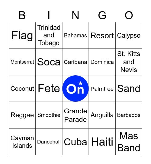 Caribana Bingo Card