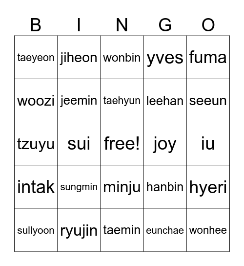 bingo Card
