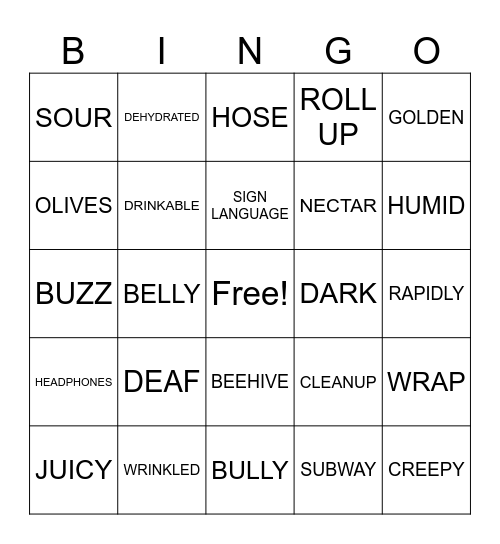 CAMBRIDGE ANTHOLOGIES 3 KEYWORDS Bingo Card