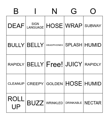 CAMBRIDGE ANTHOLOGIES 3 KEYWORDS Bingo Card