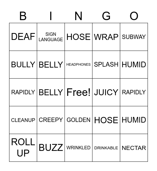 CAMBRIDGE ANTHOLOGIES 3 KEYWORDS Bingo Card