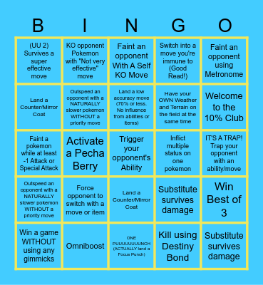 Poke Bingo Card