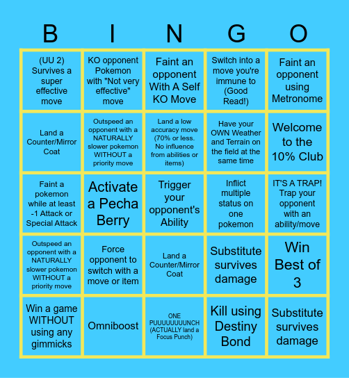 Poke Bingo Card