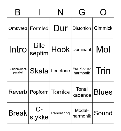 U Bingo Card
