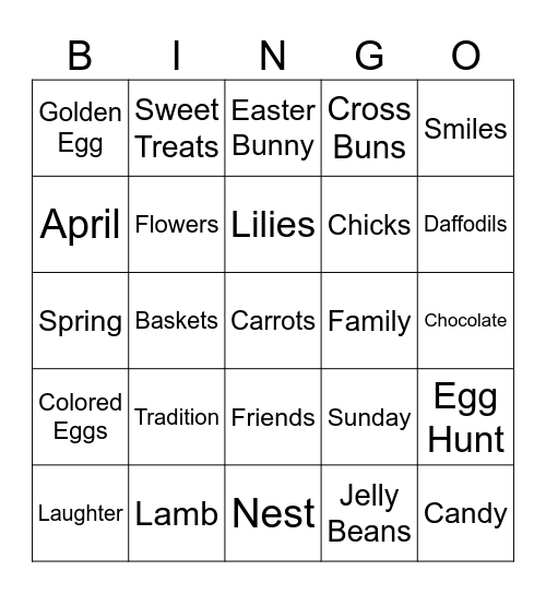 Virtual Easter Bingo 2025 Bingo Card