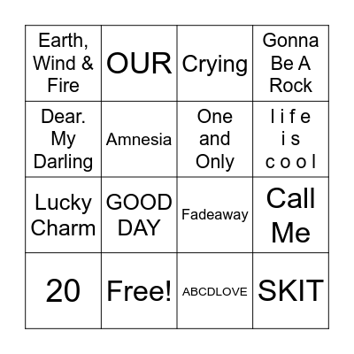 BOYNEXTDOOR RELEASED SONGS BINGO!! Bingo Card