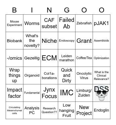 Muis Darm en Lab bingo Card