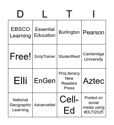 #DLTI2025 BINGO Card