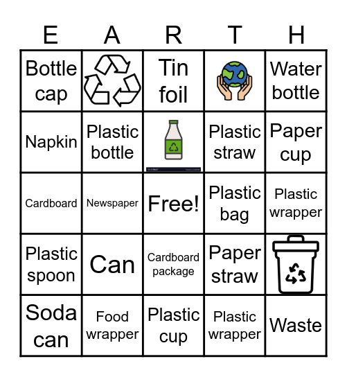 Earth day bingo Card