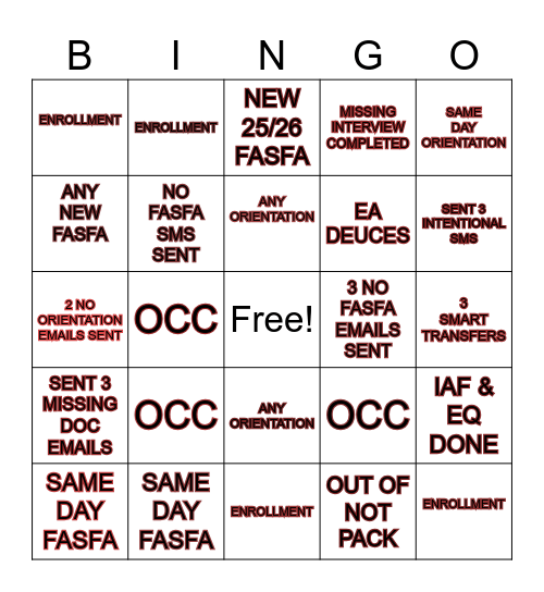 G'S UNIT DAILY STITCH BINGO Card