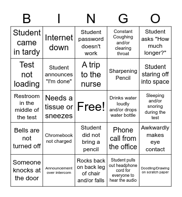 TK Bingo Card
