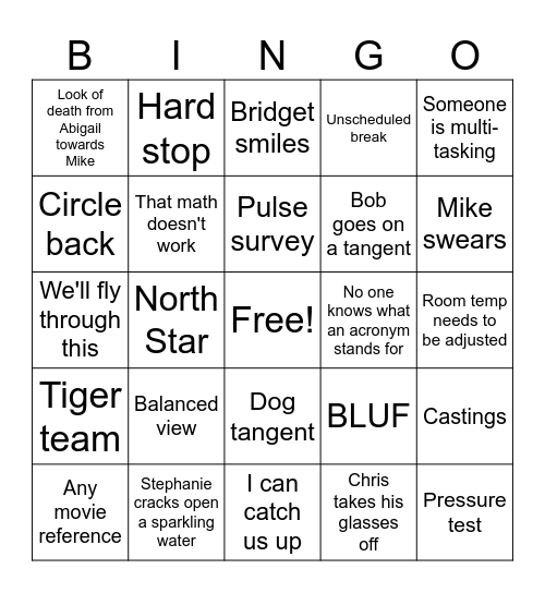 April OA BINGO Card
