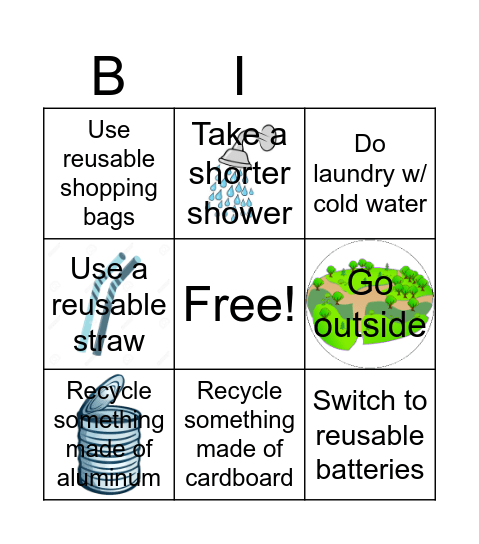 Earth Day BINGO Card