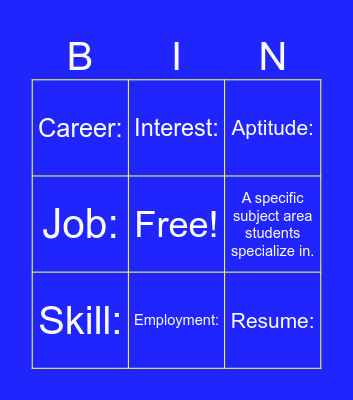 RTTC II Unit 3 Review Bingo Card