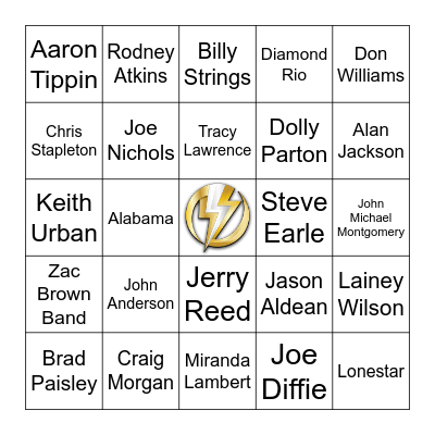 All Time Country #3 Bingo Card