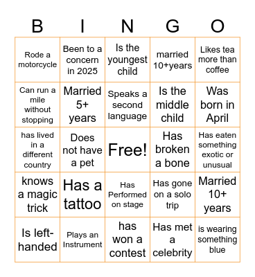 Find Someone Who......Co-worker Edition Bingo Card
