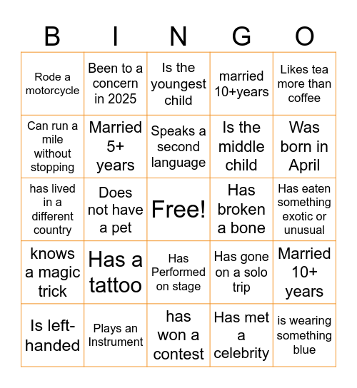 Find Someone Who......Co-worker Edition Bingo Card