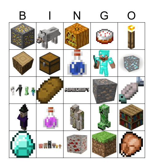 MINECRAFT BINGO! Bingo Card