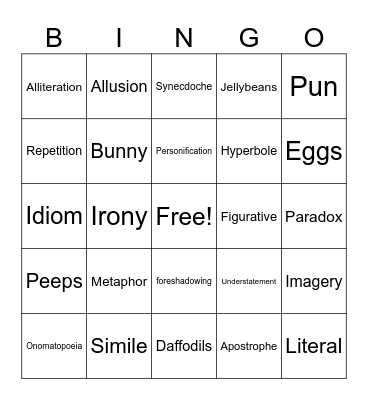 Fig Lang Bingo Card