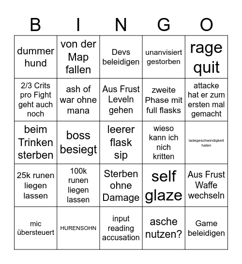 Elden Ring Bingo! Randomized Card Bingo Card