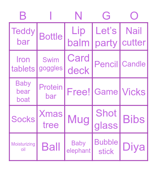 Bingo & Hunt Bingo Card