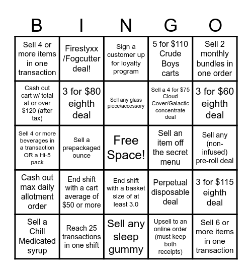 420 Bingo!! Bingo Card