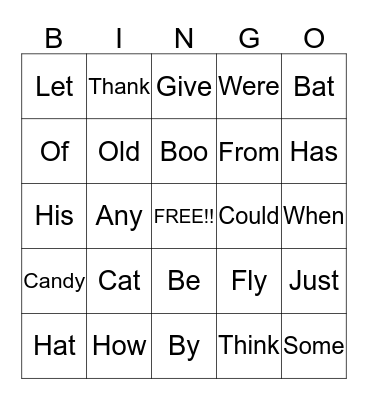 Halloween Bingo  Bingo Card