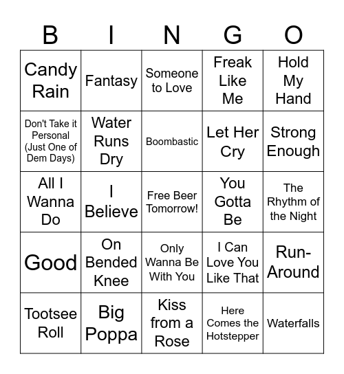 Music Turning 30 This Year Bingo Card